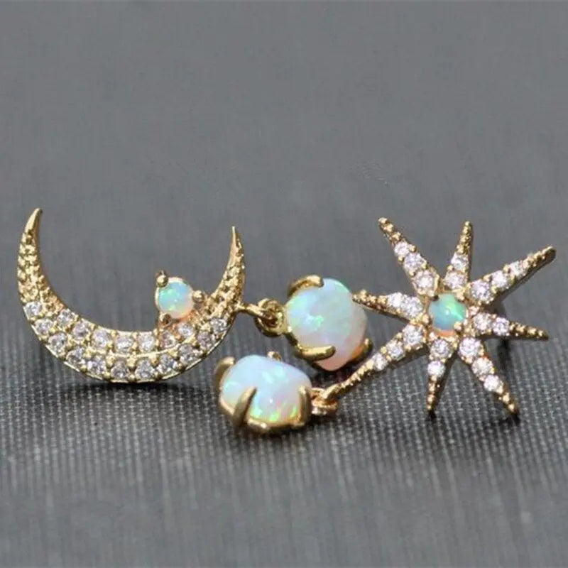 Pendientes de luna y estrella
