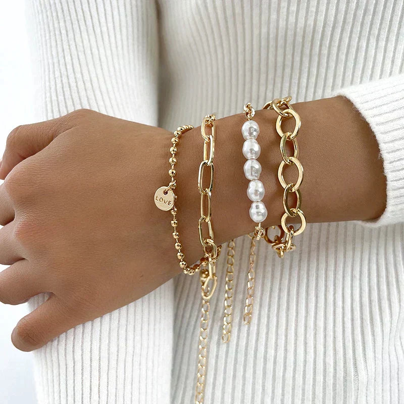 Paquete de pulseras de perlas