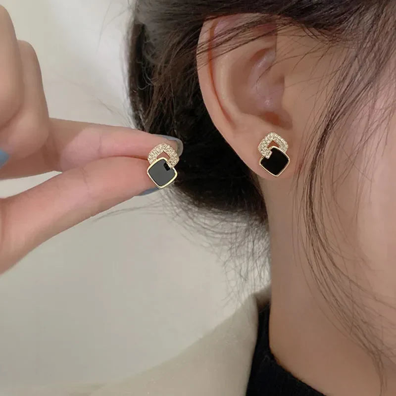 Pendientes vintage de ónix