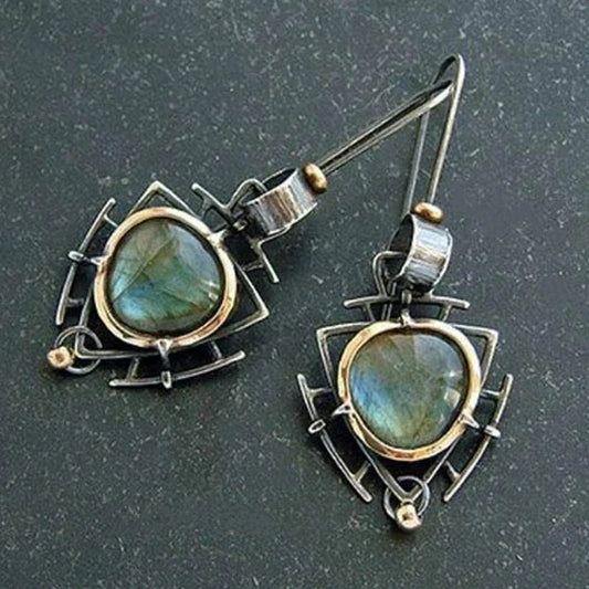 Pendientes vintage de labradorita