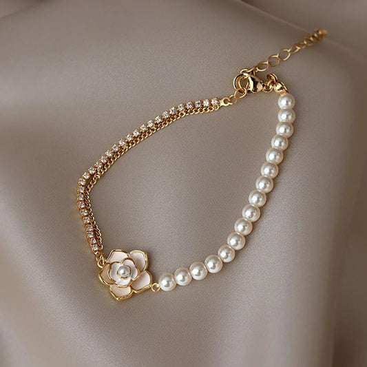 Pulsera de flores vintage