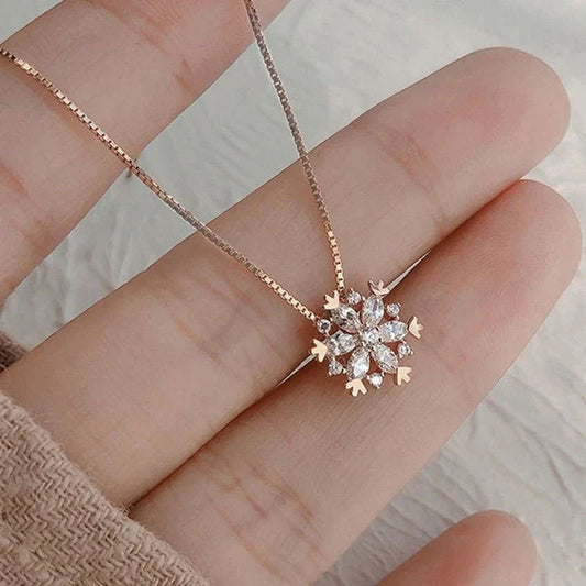 Elegante collar de copo de nieve
