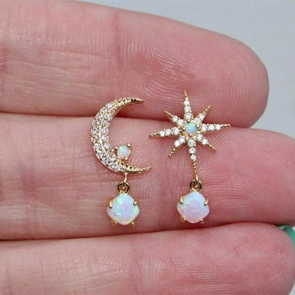 Pendientes de luna y estrella