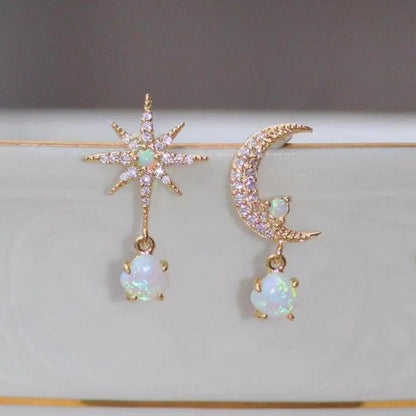 Pendientes de luna y estrella
