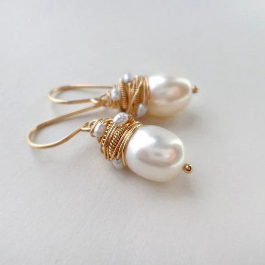 Pendientes de perlas vintage