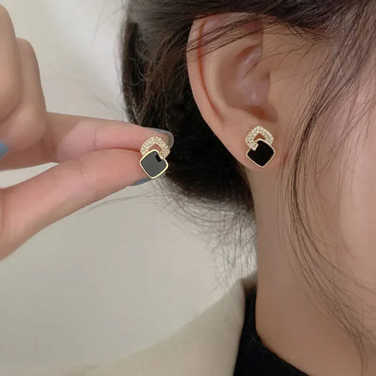 Pendientes vintage de ónix
